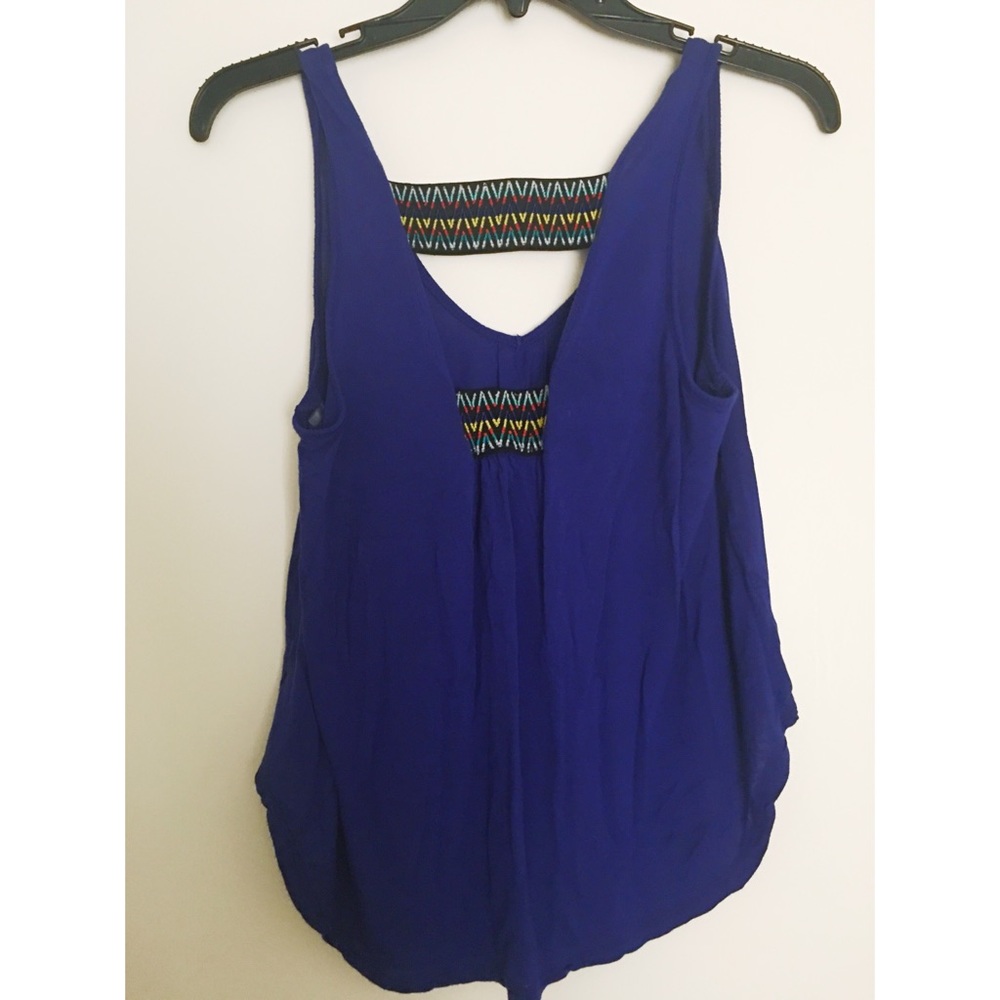 Blue Aztec Top
